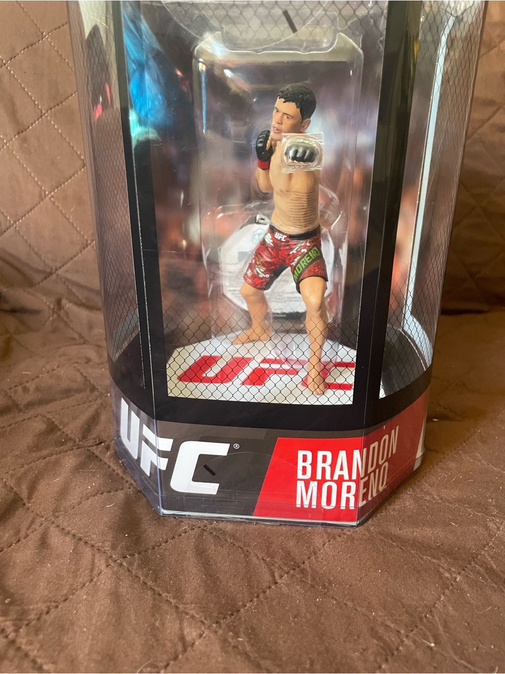 UFC Brandon Moreno Figure with Red and Green Fight Shorts